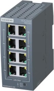 Scalance XB008G, Unmanaged Industrial Ethernet Switch, 10/100/1000 Mbit/s, LED diagnostics, sv 24VDC, 8x 10/100/1000 Mbit/s RJ45