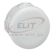 Plastkarp Plexo, Ø70x45D 4läbiviiku ø4..20mm kaabel/toru, -25..40°C, PS/PS, IP55 IK07, hall