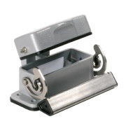 Base HDC 10A ADLU, size 2, end-locking clamp, lower side, with cover, IP65