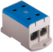 Hargnemisklemm Al/Cu UK240/2N, 1P (4poles) 35-240mm² 760/850A 1000VAC/ 1500VDC, Hex8 26Nm 35..120mm²/ 46Nm 150..240mm², panel mount, MaxPro, sinine