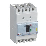 Kompaktkaitselüliti DPX³ 160, 125A 3x400VAC 16kA, short-circuit protection 0.8..1In, overload protection 10In, incl. screws/ cage clamps Al/Cu 70/95mm², panel mount, Legrand