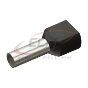 Kaksik juhtmehülss kraega Ct 060014 w, 2x6x14mm, 100pcs/pck, must