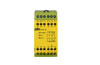 Safety Relay PNOZ X3, input 1/2-ch., output 3NO, 1NC, 1SC, auto/monitored start, e-Stop/ safety gate, W45mm, sv 24VAC/DC