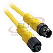 Sensor/Actuator Cable 889D, M12 4pin socket » M12 4pin plug, 4A 250V, -20..105°C, PUR, L30m, IP68, Allen-Bradley, yellow