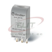 LED (green), Varistor 99.02, 28..60VAC/DC, sockets 90.02/03, 94.P3/P4/02/03/04/54, 95.P3/P5/03/05/55, 96.02/96.04, 97.P1/P2/01/02/51/52, Finder