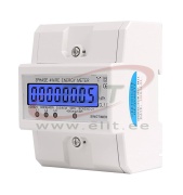Moodularvesti DDS024, 5/80A (3Ø-4w)x 230/400VAC, LCD w. backlight, pulse output 400imp/kWh, cl.1, -20..55°C, W76mm, TS35