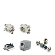 Heavy-duty connector kit RockStar® HDC-KIT-HE 24.130, Size 8, 24P, 16A 500V, diecast alumiinium, PG, Weidmüller