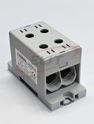 Hargnemisklemm Al/Cu TBA, 1P (4holes) 35-95mm² 440/490A 1000VAC/1500VDC, 35mm DIN-rail, panel mount, grey