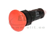 e-Stop surunupp XB7 Monolithic, D40 red mushroom, turn » release, ø22.5mm, 1NC 10A 250VAC, IP54