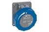 Panel-Mount Flange Socket Hypra, 1P+N+E 16A 250VAC, inclined, plastic, IP65/67, Legrand