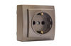 Maanduskontaktiga pistikupesa Themis, 2P+E 16A 250VAC, antratsiit