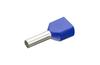Kaksik juhtmehülss kraega Ct 025013 w, 2x2.5x13mm, 250pcs/pck, sinine