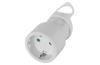 Jätkupesa, 2P+E Schuko 3680W 16A 250V, küljesangaga, otse, IP20, valge, Emos