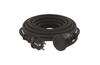 Ilmastikukindel pikendusjuhe 5m pistikuga, jätkupesa klapiga 1x 2P+E Schuko 16A 250V 3680W, kaabel neopreen H07RN-F3G 1,5 mm2, IP44, must, Emos