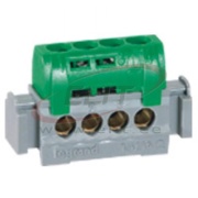 PE-Terminal Block, 4x 1.5..16mm², 80A 400V, touch-proof, green
