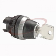 Selector Switch Osmoz, head| key (455) handle ^0·-1 (0-45°), ø22.5mm, IP66/69K IK05, black