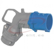 Plug Hypra, 1P+N+E 16A 250VAC, angeled, plastic, IP44