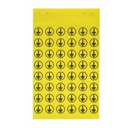 Device Marker Symbolpack 14x14, Grounding, self-adhesive, -45..80°C, 48ea/1pc| 10pc/1pck, yellow-black