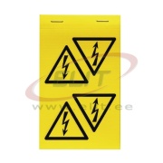 Device Marker Symbolpack 75x75x75 B/DR, Triangle Lightning Flash, self-adhesive, -45..80°C, 4ea/1pc| 10pc/1pck, yellow-black