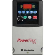 *VFD PowerFlex40, 0.75kW 5A 240VAC, aux. 3A 30VDC/240VAC, integral keypad, LED display, RS485, frame B