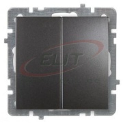 Switch Touran, mech.| 2x 1way, 10A 250VAC, flush mount, anthracite