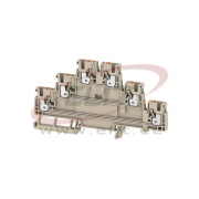 Feed-through Terminal Block A3T 2.5, 3-tier, 2.5mm² 22A 800V, push-in, beige