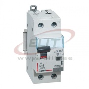 Residual Current Operated Circuit Breaker DX³, 1C+N 16A 230VAC 6/10kA, 30mA type AC, N right hand, 2M
