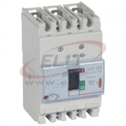 Moulded Case Circuit Breaker DPX³ 160, 80A 3x400VAC 36kA, therm. 0.8..1In ^magn. 10In, incl. screws/ cage clamps Al/Cu 70/95mm², panel mount