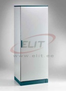 Cabinet ENUX, 800Wx2000Hx400D, frame, blank door, rear panel, lever-operated double bar locking w. 3mm double-bit insert, modular, adj. cable entry w. sealing gasket, C3M| epoxy resin layer, IP55 IK10, NEMA12, ocean blue/ grey