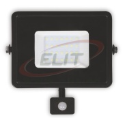 LED Floodlight Plati 30W 6000K 2500lm 120° IP65 PIR, black