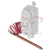 Capillary thermostat P5682, 230VAC 1CO 16A(4A) reg temp. 0°C...90°C, capil L=1000mm, Ø7mm, IP40, white, Emos