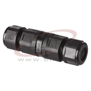 Cable Connector ZS9020, 3x 0.75..2.5mm2 16A 250VAC, spring lever connection, plastic PA66, IK08 IP68, black, Emos