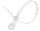 Cable Tie w. Screw Mount 200/7.6 NA, 54.4kg, Polyamide 6.6, -40..85°C, UL94 V-2, UL, Lloyd’s, 100pcs/pck, natural