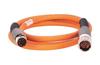 Power/Brake Extension Cable 2090 Kinetix, SpeedTec DIN (motor end) » SpeedTec DIN (drive end), 600V, 20m industrial TPE cable 16AWG D0.54-in., orange