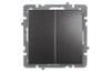 Switch Touran, mech.| 2x 1way, 10A 250VAC, flush mount, anthracite